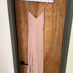 Lulu’s baby pink bridesmaid dress
